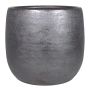 Pot de fleurs en céramique AGAPE avec veinure, noir, 31cm, Ø34cm