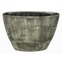 Pot pour orchidées en céramique RAKSCHA, lignes, marron-vert olive, 32x14,5x22,5cm