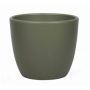 Pot de fleurs en céramique grand TEHERAN BASAR, vert olive mat, 29cm, Ø36cm