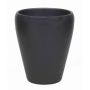 Vase conique pour orchidées NAZARABAD, céramique, anthracite mat, 17cm, Ø14cm