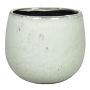 Cache-pot en céramique PEYO, rond, vert pâle, 11,5cm, Ø14cm