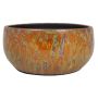 Coupe décorative en céramique ELIEL, moucheté, orange-jaune, 13cm, Ø28cm