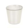 Pot à plantes ALENA, verre, argent, 12,5cm, Ø13,3cm