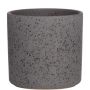 Cache-pot ARAYA, céramique, moucheté, noir, 10cm, Ø10cm