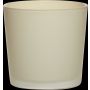 Pot de fleurs en verre ALENA FROST, beige mat, 11cm, Ø11,5cm