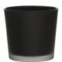 Pot de fleurs en verre ALENA FROST, noir mat, 11cm, Ø11,5cm