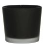 Pot de fleurs en verre ALENA FROST, noir mat, 12,5cm, Ø14,5cm