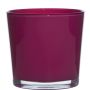 Pot de fleurs en verre ALENA, magenta, 16cm, Ø17cm