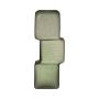 Vase pour fleurs RAELYN, verre, aspect Tetris, vert, 31cm, Ø12cm