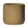 Pot de fleurs en céramique DANYLO, motif losange, vert-marron, 10,5cm, Ø12cm