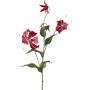 Branche décorative Gloriosa LISUPY, rouge rubis-or, 80cm