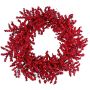 Couronne artificielle de symphorines VELMO, rouge, Ø60cm