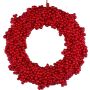 Couronne artificielle de symphorines MUVLO, rouge, Ø28cm