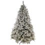 Sapin en plastique ALASKA SPEED, enneigé, LEDs, 210cm, Ø140cm