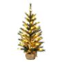 Sapin artificiel VENTURA, givré, LEDs, 90cm, Ø50cm