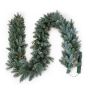 Guirlande de sapin artificielle BUFFALO, bleu, givré, LEDs, 275cm, Ø30cm
