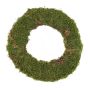Couronne de mousse naturelle DIOTIMA, vert, Ø30cm