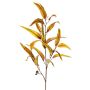 Branche d'eucalyptus artificielle EUSEBIOS, jaune-orange, 100cm