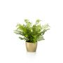 Fougère artificielle HANNU, pot en céramique doré, vert, 40cm