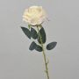 Rose artificielle ELEAZAR, crème-abricot, 65cm, Ø9cm
