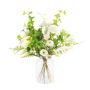 Bouquet d'hiver artificiel GWENDA, blanc-vert, 60cm, Ø45cm