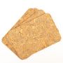 Set de table en liège rectangulaire QUINCY, 4 pièces, naturel-noir, 30x20x0,3cm