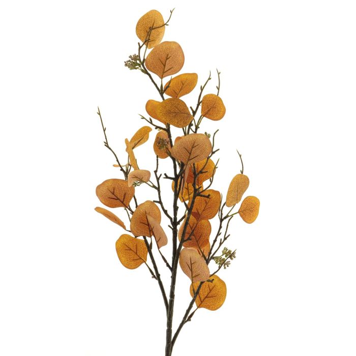 Acheter des Branche décorative d'Eucalyptus YURUO, orange, 90cm