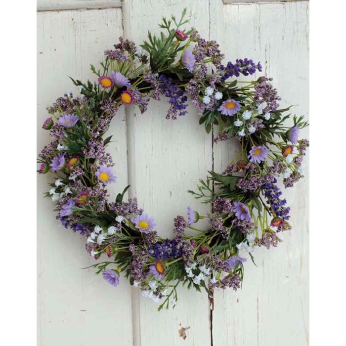 Couronne de Printemps Artificielle, renoncules et pâquerettes, Blanc, 25cm - Couronne de Porte - Fleurs artificielles Couronne de Printemps Artificielle, renoncules et pâquerettes, Blanc, 25cm - Couronne de Porte - Fleurs artificielles