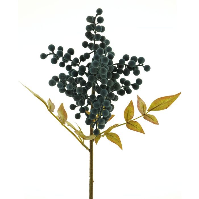Branche De Gui Artificiel Avec Baies - Longueur 55 Cm - Décoration Verte Intérieure - Marque SAJAN - 2