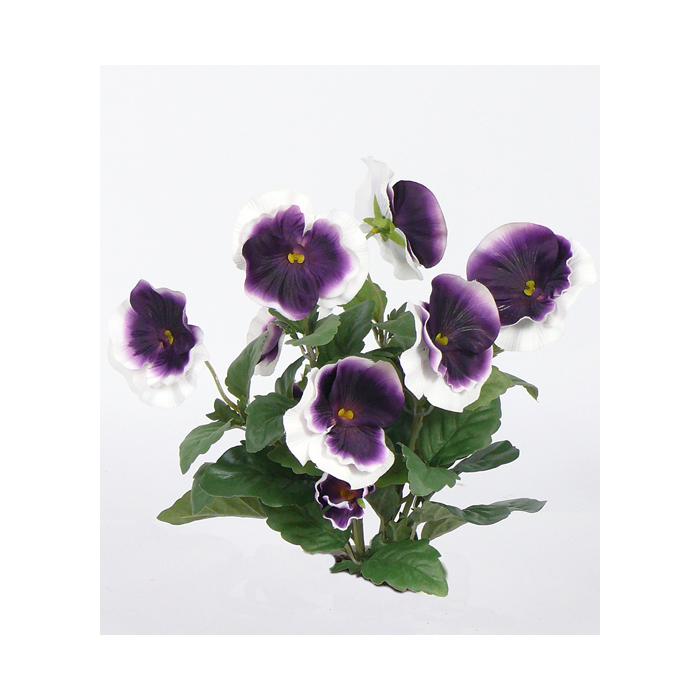 Acheter des Pensée artificielle HILDE, piquet, lilas-blanc, 30cm, Ø8cm -  Fausses fleurs