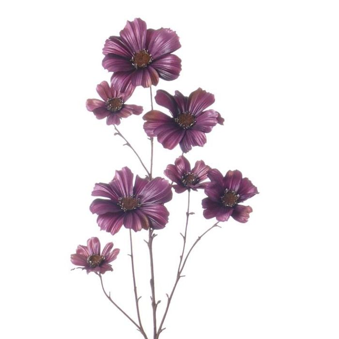 Acheter des Cosmos artificiel DENAO, 7 fleurs, violet, 90cm - artplants  Fleurs artificielles