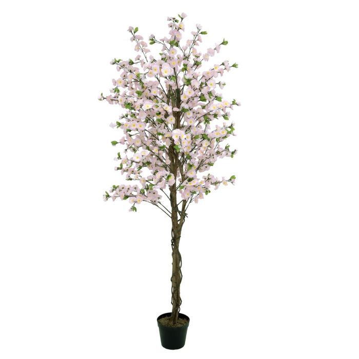 Cerisier Artificiel Fleuri 180 Cm - Décoration Réaliste En Soie Avec Pot - Pour Maison, Bureau, Mariage