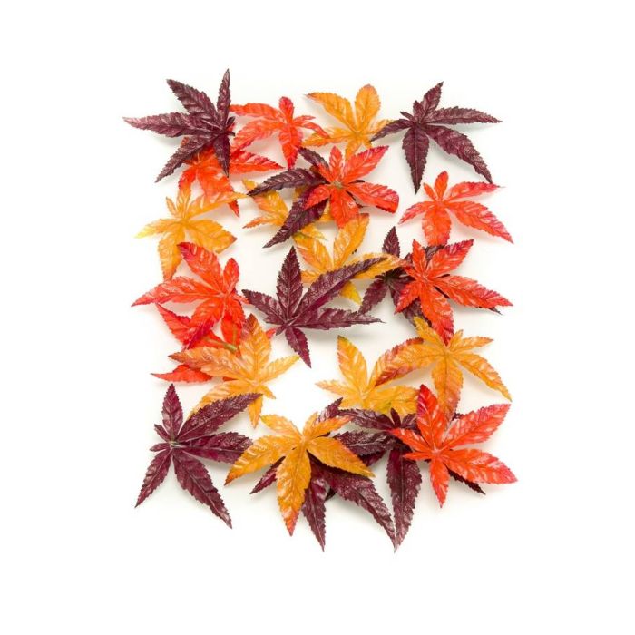Lot De 400 Feuilles D’Érable Artificielles En Tissu – 8x8 Cm – Pour Décoration Automne, Mariage, Thanksgiving, DIY
