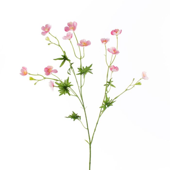 Acheter des Fausse Renoncule NORA, rose, 70cm, Ø2-3cm - Fausses fleurs