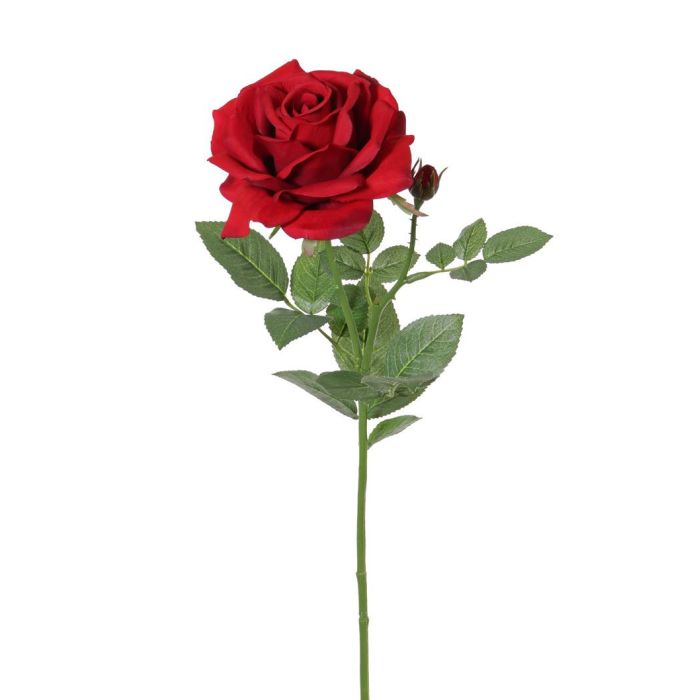 Acheter des Fausse rose JANINE, rouge, 70cm, Ø12cm - Fausses fleurs