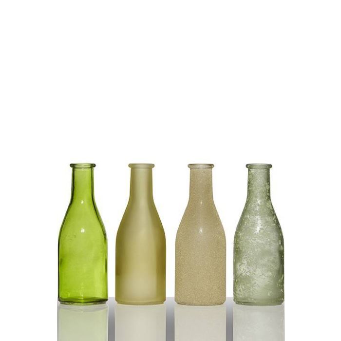 Acheter Des Bouteilles Décoratives ANYA, Verre, 4 Pièces, Turquoise-bleu, 18cm, 6cm