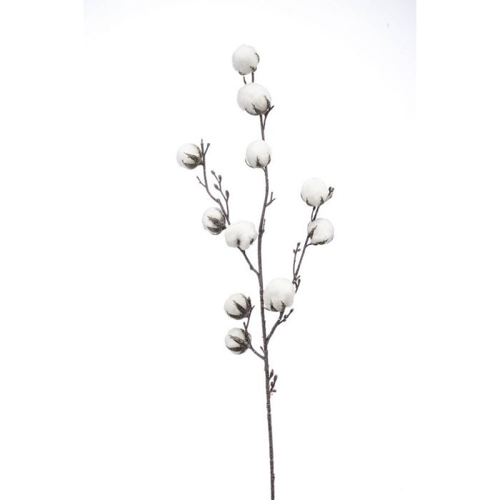 Acheter des Fausse branche de coton CASAS avec fleurs, vert, 85cm