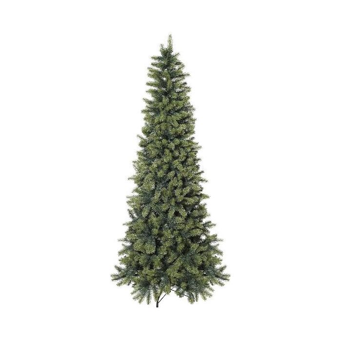 Sapin De Noël Artificiel 150 Cm - 350 Branches PVC - Forme Mince (pencil) - Base Métallique Amovible - Vert - 5