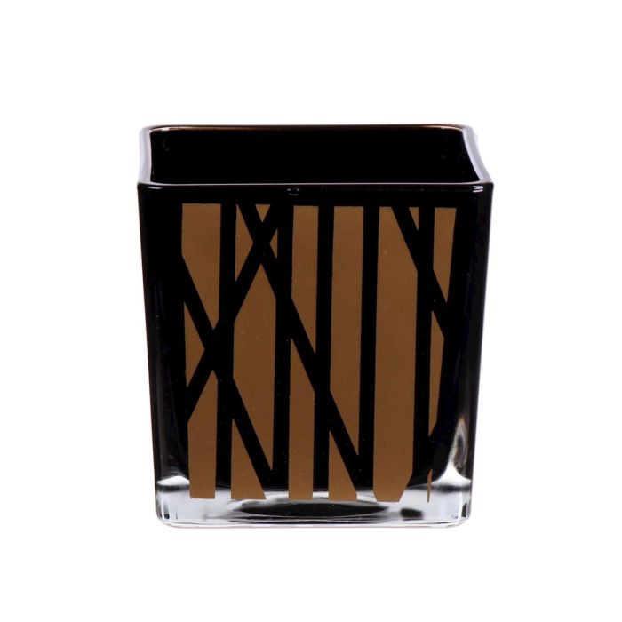 INNA-Glas Teelichtglas Würfel – 10x10x10 Cm, Rot, Mit 5 Mm Starken Wänden, Hergestellt In Der EU