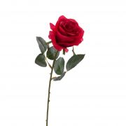 Rose en soie SIMONY, rouge, 45cm, Ø8cm