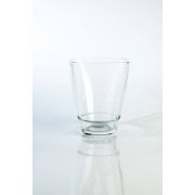 Vase en verre YULE, transparent, 17x13x13cm 