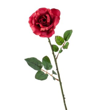 Rose artificielle AMY, rouge, 65cm, Ø10cm