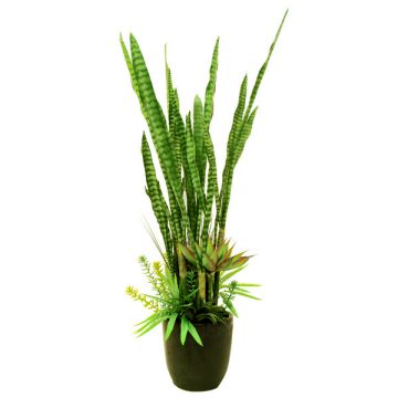 Faux Arrangement de succulentes JOEY, en pot décoratif, vert, 190cm