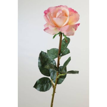 Rose artificielle AMELIE, rose, 70cm, Ø8cm