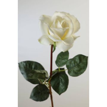 Rose artificielle AMELIE, blanc, 70cm, Ø8cm