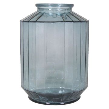 Vase en verre pour fleurs LOANA, transparent-bleu, 35cm, Ø25cm, 12L
