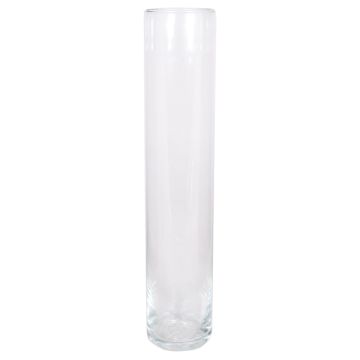 Grand vase cylindrique SANYA OCEAN en verre, transparent, 50cm, Ø10cm
