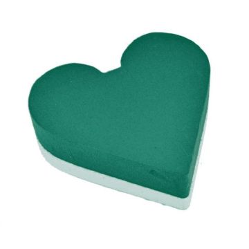 OASIS® Mousse florale humide en forme de cœur , décoration de mariage, fond en mousse rigide de polystyrène, vert, 42x40x6cm OASIS® Mousse florale humide en forme de cœur , décoration de mariage, fond en mousse rigide de polystyrène, vert, 42x40x6cm