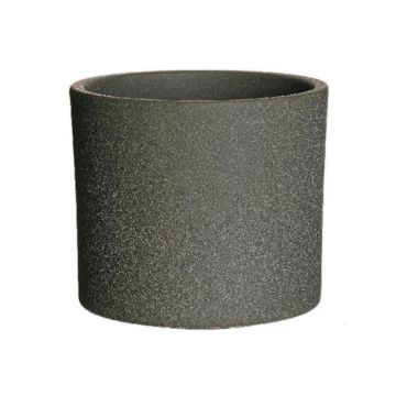 Cache-pot en céramique ALFIRK, structure sable, vert-gris, 33,5cm, Ø36cm