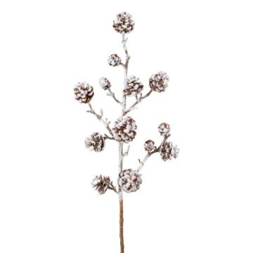 Branche artificielle Sapin JORFEN avec des pommes de pin, enneigé, blanc-brun, 60cm Branche artificielle Sapin JORFEN avec des pommes de pin, enneigé, blanc-brun, 60cm